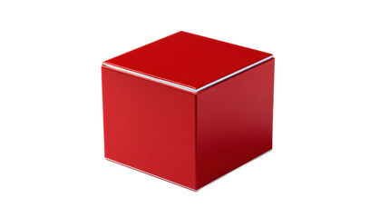 Fototapeta premium a red box with a white lid on a white surface