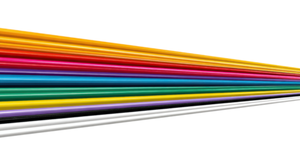 colored pencils on white background