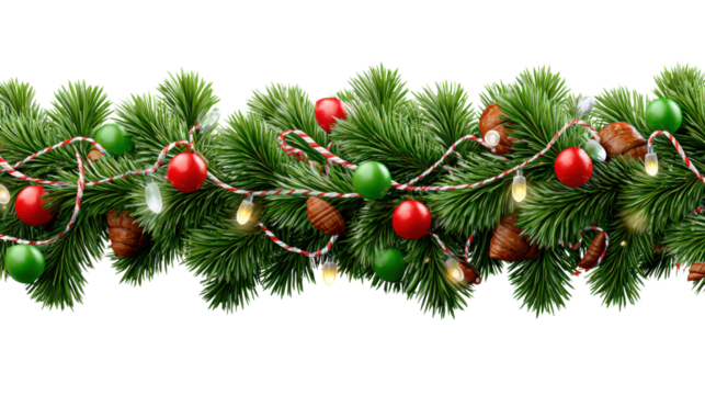 christmas tree branch with red balls