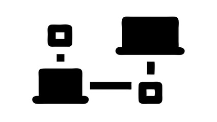 Connecting Devices Network Icon Illustration