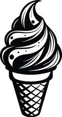 Ice cream silhouette, 4th of July ice-cream icon , vector illustration, 4th of July  of elements. USA Independence Day theme, vector illustration 