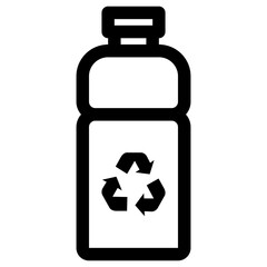 Obraz premium Green Recycle Symbol on Plastic Bottle Illustrating Environmental Awareness