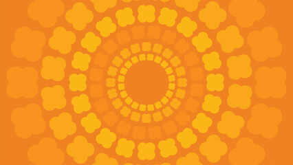 orange soft geometry with white like a flower and tradisonal texture