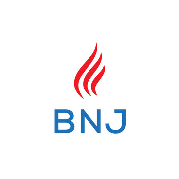 BNJ logo design. Creative company name, headlines typography identity, trendy logotype. Vector illustration.