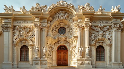 Obraz premium Light-filled sanctuary with golden ornate walls high resolution image