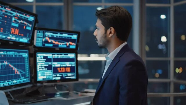 Stock market trader financial analysis investment strategy business finance stock exchange charts graphs