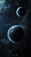 Fototapeta premium Planets floating in deep space