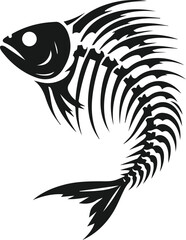 Fototapeta premium Vector of a fish skeleton