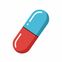 Pill icon shows a blue and red tablet on a white background, medicine