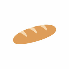 Loaf of Bread, lower corner. Simple bakery snack, tasty treat