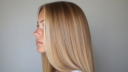 Naklejka premium Elegant long blonde hair