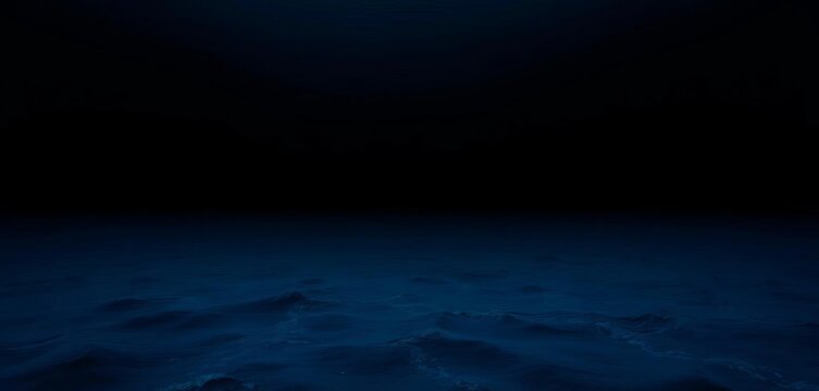 Deep ocean abyssal plain, dark blue gradient fading to black, gradient, darkness