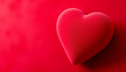 Obraz premium Deep red heart background, textured velvet effect, valentines day, design