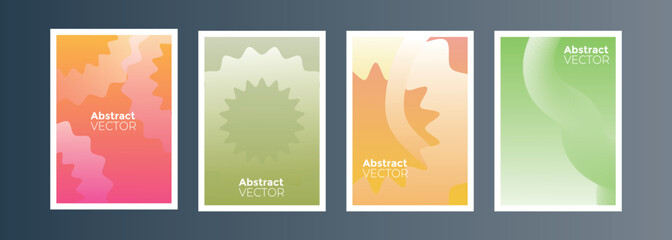 Abstract Gradient Poster Collection – Colorful Fluid Art Backgrounds for Modern Design