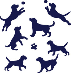 dog silhouette vector illustration element