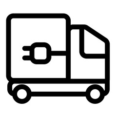Electric Truck  icon for illustration
