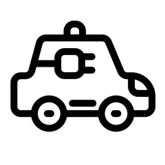 Electric Taxi  icon for illustration