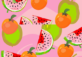 Sfondo estivo con frutta