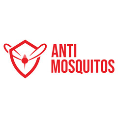 anti mosquito flat minimalist logo design