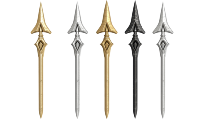 collection set of tridents on white background
