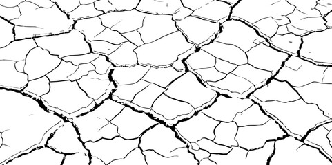 Closeup of dry fissure ground. White dried and cracked ground earth background.Gray crack on earth texture. erosion.	