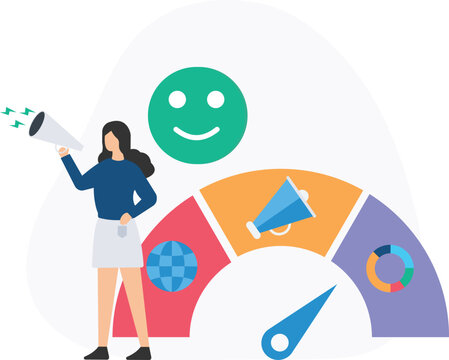Customer satisfaction or client approval, brand loyalty or customer retention, feedback survey or satisfaction poll, Net Promoter Score (NPS) or customer satisfaction score (CSAT), positive experience