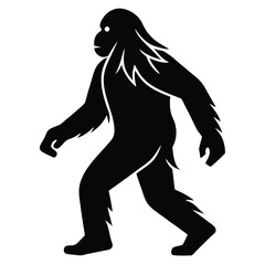 Mysterious Bigfoot Silhouette Walking Creature of the Wild