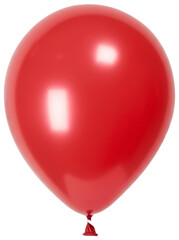 Single Red Balloon on White Background, transparent background png