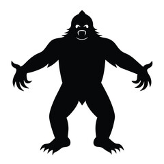 Silhouette of a Mighty Bigfoot Creature
