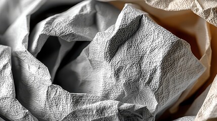 close up white crumpled paper texture.stock image
