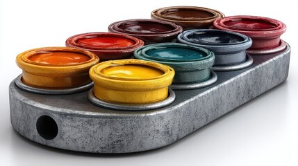 color pallete icon isolated on white 3d rendering