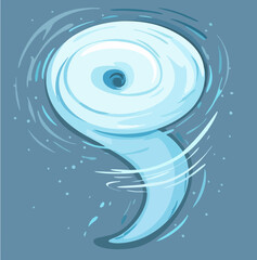 Abstract swirling vortex illustration. Vector Image