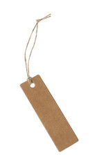 Blank tag with string isolated on white
