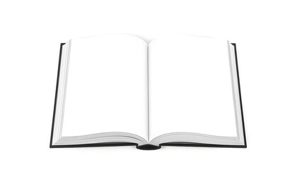 Open blank book on white surface still life minimalist close-up conceptual ideas