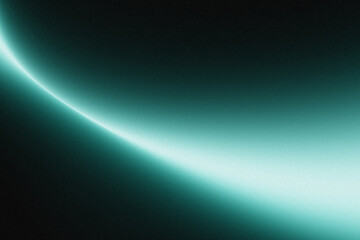 Abstract teal curve light glow dark background.