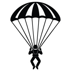 Silhouette of a Person Kite Surfing, Windsurfing, or Kitesurfing