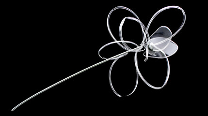 sculpture reacting to wind with glowing movement trails