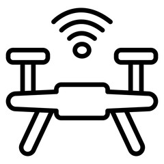 Drone Technology Vector Line Icon Design