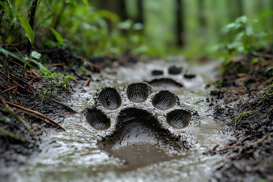 tiger paw print trail,