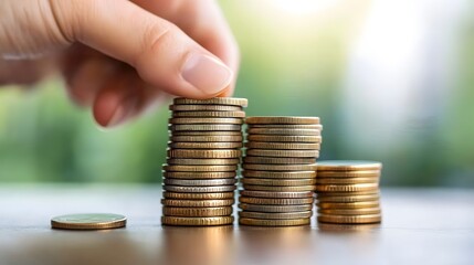 Stacked coins representing investment opportunities and financial planning.