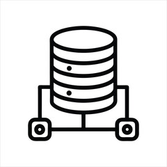 Technology Data Center Silhouette Logo Vector