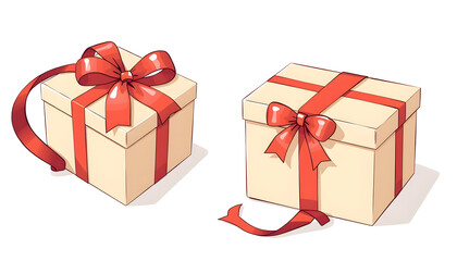 Obraz premium Unwrapping joy gift boxes celebration festive atmosphere illustrative art whimsical view delightful concept