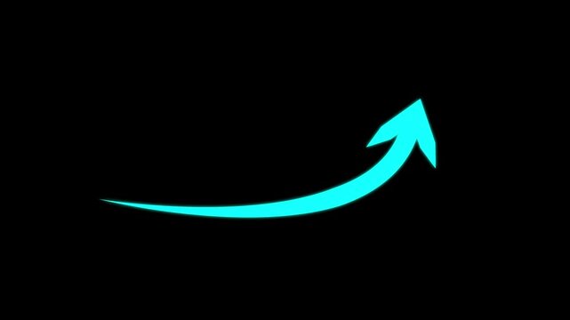 Path Curved Arrowhead Collection animation . Doddle
