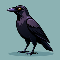 Dark Raven Bird Illustration Vector Graphic