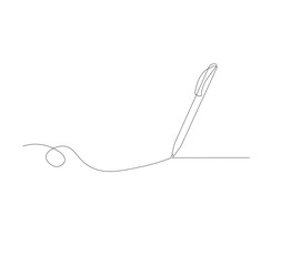 continuous line drawing of thin strokes of pen writing waves,white background, Pencil symbol of learning concept in simple style. Contour icon. Scribble vector