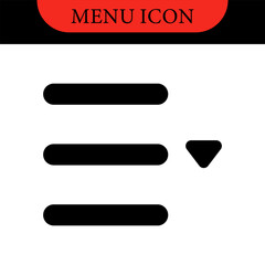 Menu UI Design Elements icons. Set of hamburger Menu buttons. Website Navigation Icons for Mobile App and User Interface. Modern colored Navigation buttons or Web menu and ui icons set