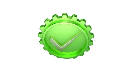 Approved rubber stamp icon vector design template in white background, Check mark and cross symbols in flat styles
