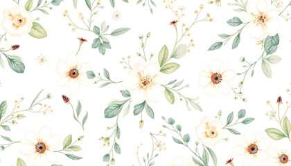 Floral pattern design digital art home decor aesthetic close-up view nature concept