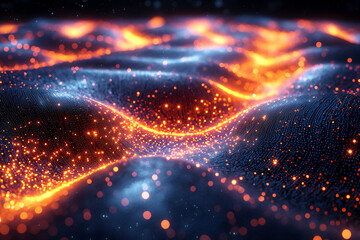 Fototapeta premium bio-luminescent data streams,