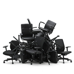 Naklejka premium black office chairs